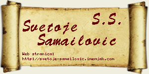 Svetoje Samailović vizit kartica
